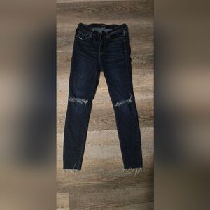 Judy Blue Distressed Dark Blue Women's Jeans